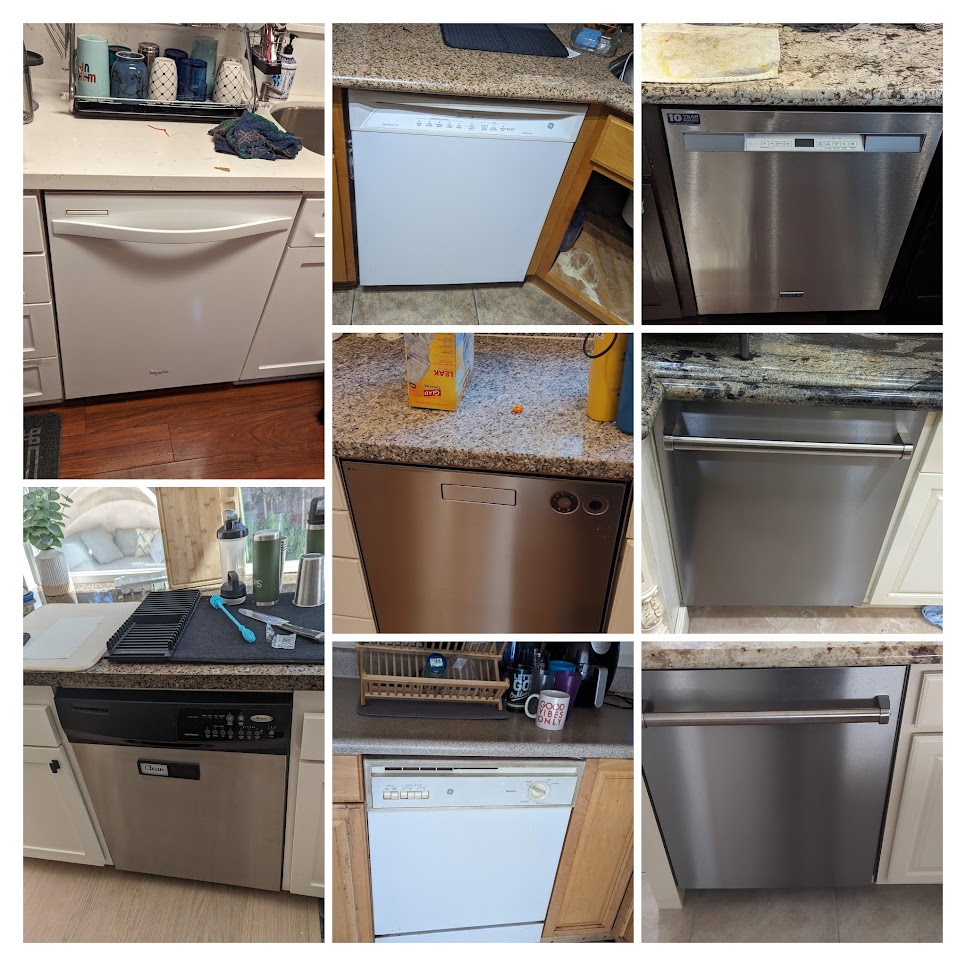 An integrated modern dishwasher after being fixed by a professional